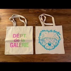 x2 New Gallery Dept French Logo Canvas Tote Bags